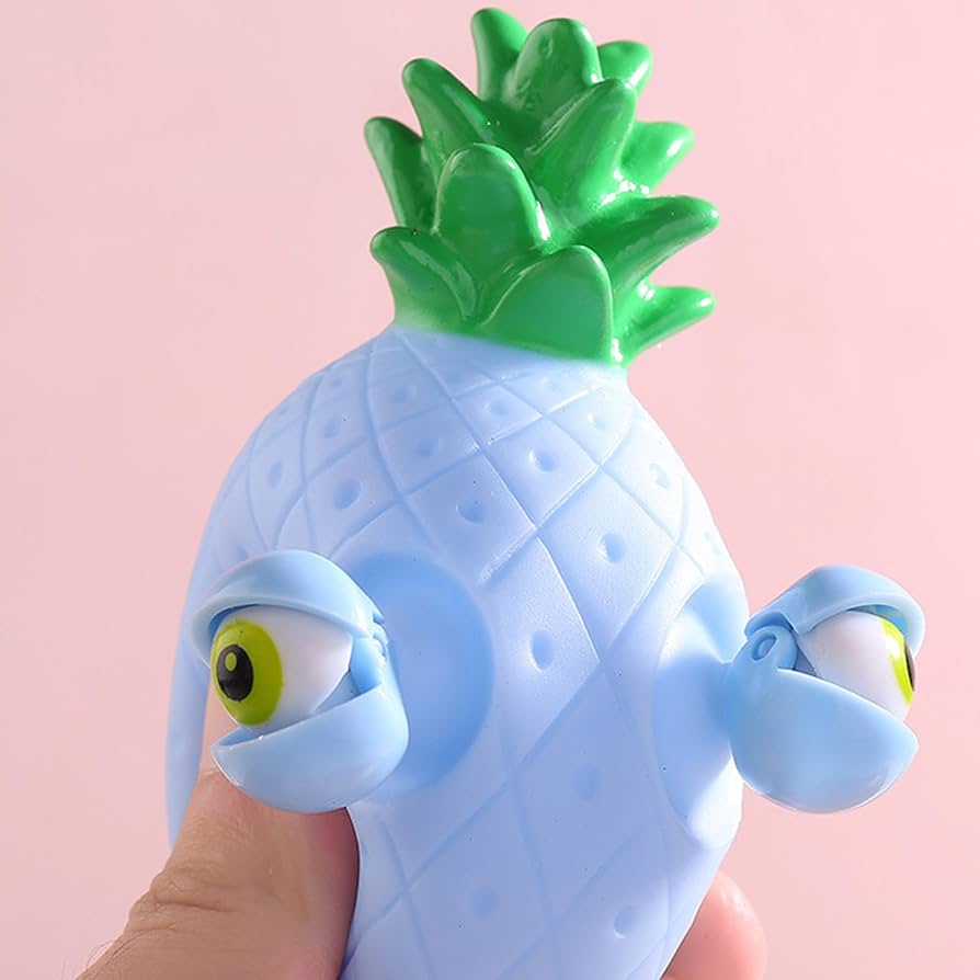 目が飛び出すピンチおもちゃスクイーズストレス解消おもちゃ水色